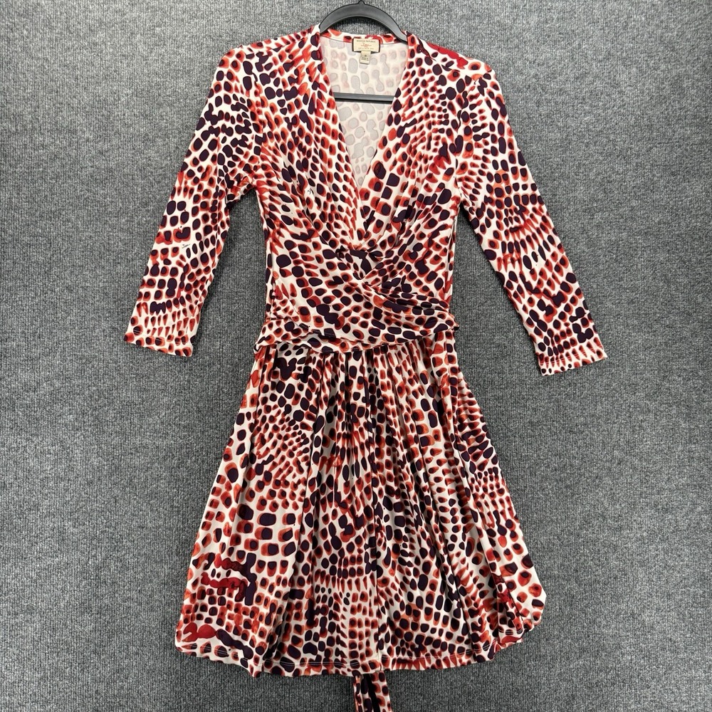 Banana Republic Issa London Dress Womens S Abstract Cross Waist Office Career